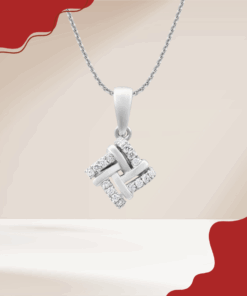 Mặt Dây Chuyền Kim Cương Vàng Trắng 14K HM