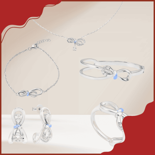 Bộ Trang Sức Bạc Đính Đá Phong Thủy Family Infinity