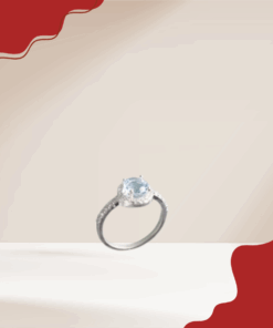 Nhẫn bạc hạt đá Opal xanh Ni 17