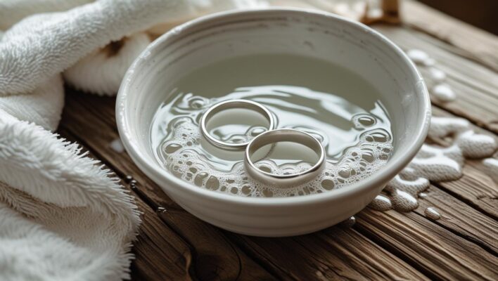 Ngâm mới nước tẩy sửa trang sức