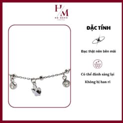 lắc chân cho nữ charm cỏ 4 lá