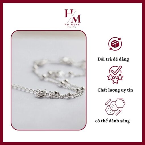 lắc chân cho nữ charm cỏ 4 lá