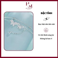 lắc chân đẹp bạc 925 đính đá cao cấp