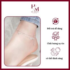 lắc chân đẹp bạc 925 đính đá cao cấp