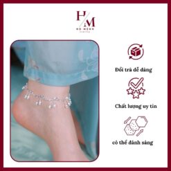 mẫu lắc chân đẹp hình hoa linh lan