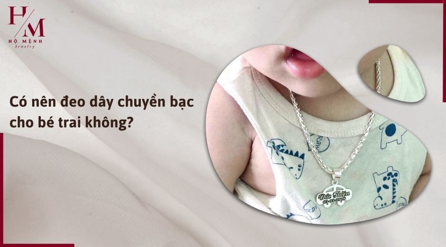 dây chuyền bạc bé trai