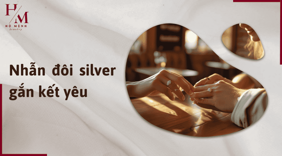 nhẫn đôi silver gắn kết yêu thương