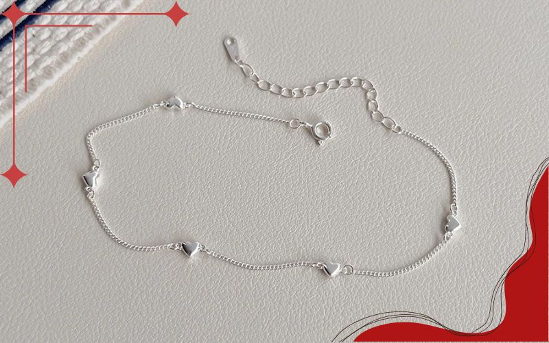Mẫu lắc chân đẹp đính charm nổi bật
