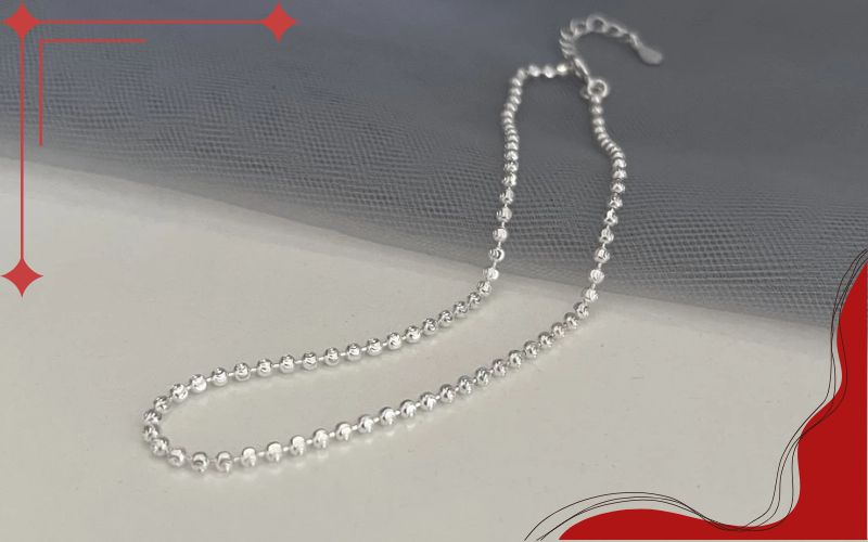 Mẫu lắc chân đẹp chuỗi ngọc trai dịu dàng