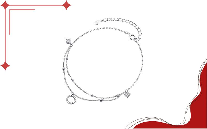 Phong thủy đeo lắc chân bạc đúng bên