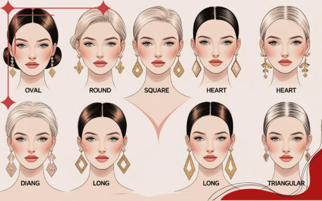 Gợi í về các khuyên tai với khuôn mặt