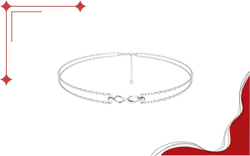 Lắc chân vàng trắng mang ý nghĩa yêu thương