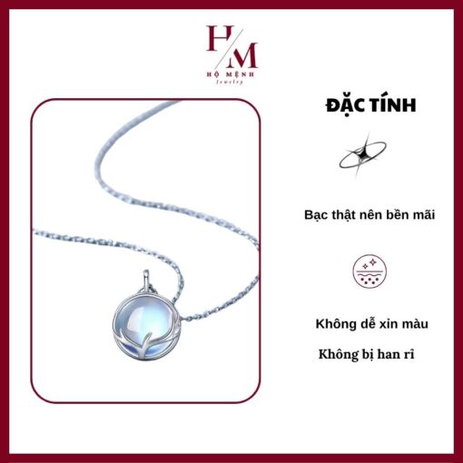 dây chuyền ánh trăng bạc