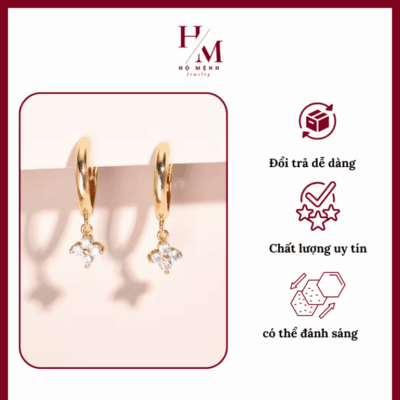 Khuyên tai PNJ bạc