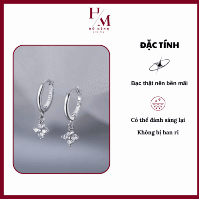 Khuyên tai PNJ bạc